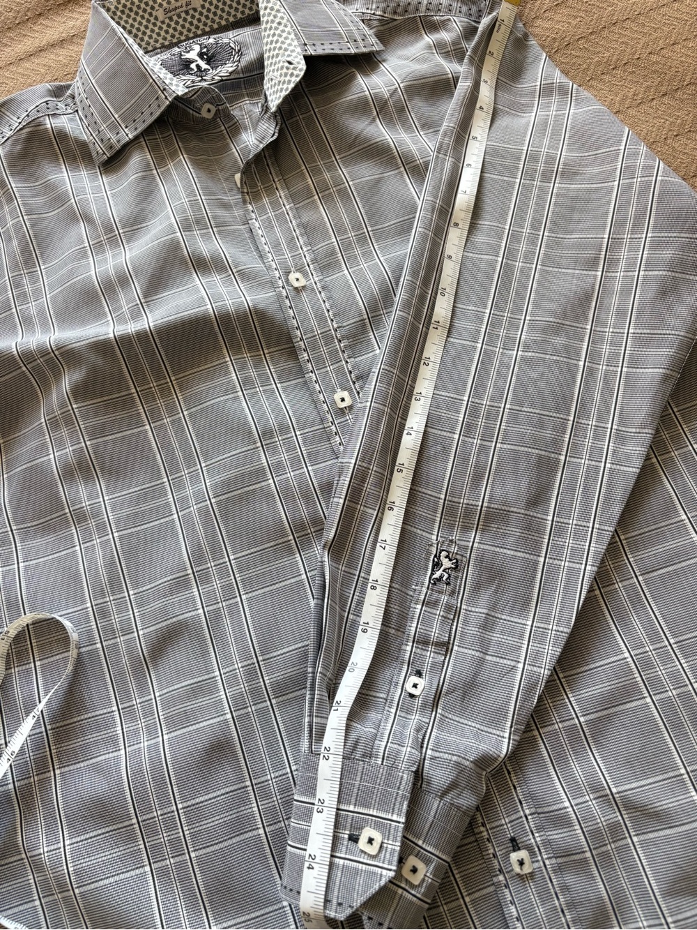 Bugatchi Grey Plaid Dress Shirt - Picture 11 of 13